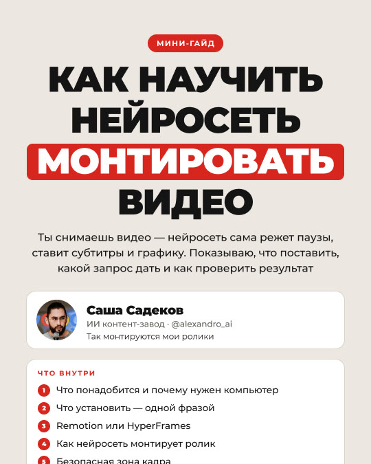 Гайд: как научить нейросеть монтировать видео